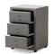 Baxton Studio Tessa Modern Grey Upholstered 3-Drawer Nightstand 147-8161 - alternate 4